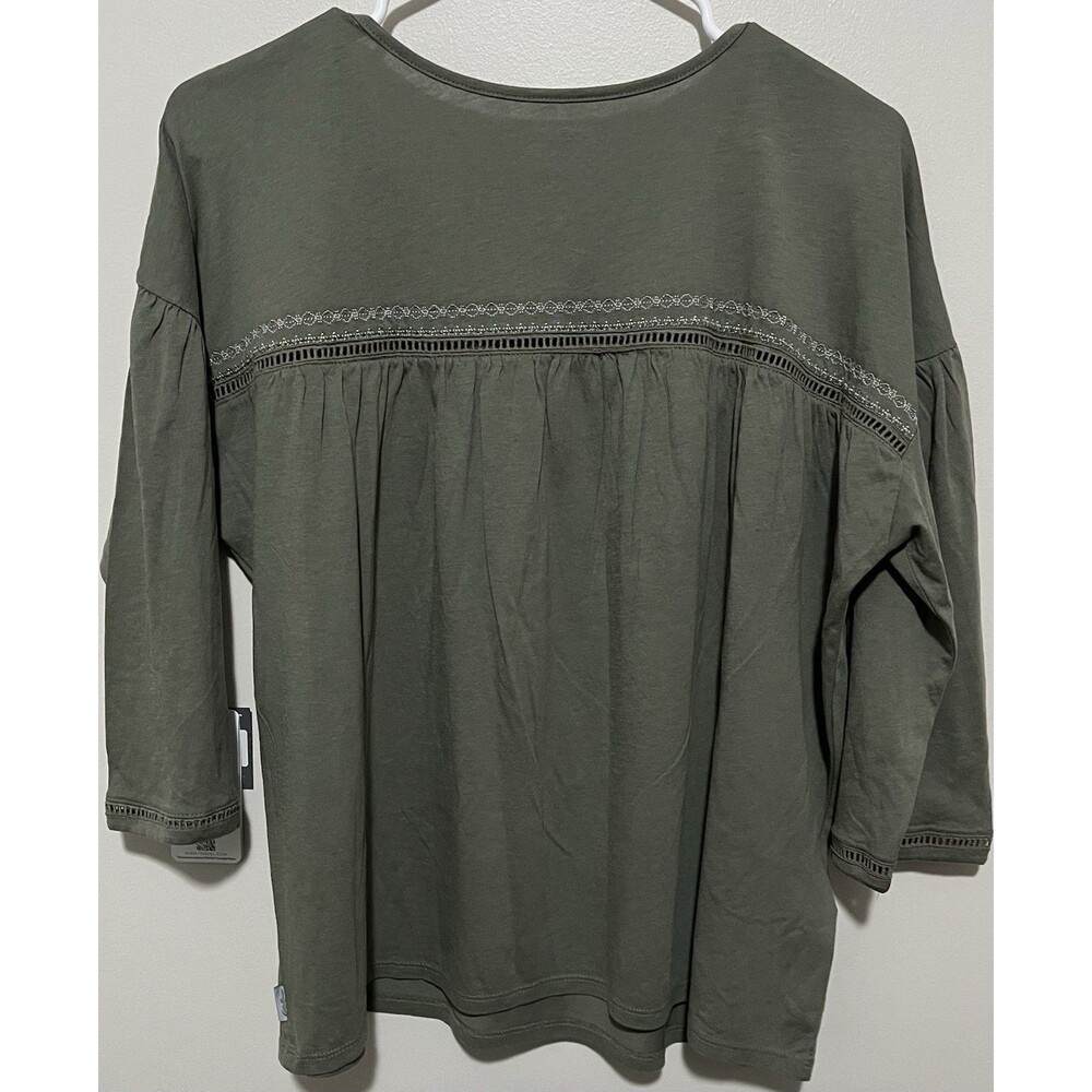 Eddie Bauer olive green women's blouse Size L - Picture 2 of 7